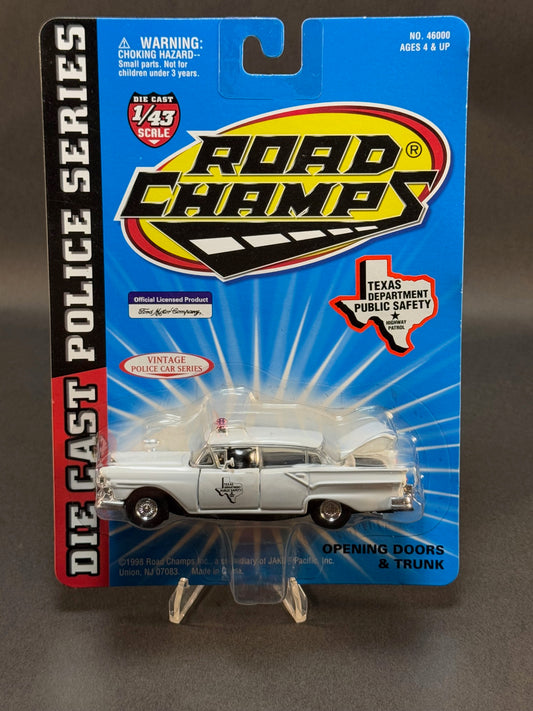 1998 Road Champs Vintage Police Car Series 1:43 Texas Highway Patrol, White