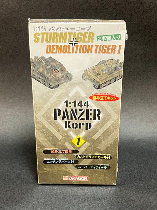 Dragon Models Kit 1 1:144 Panzer Korps 1 Sturmtiger + Demolition Tiger I