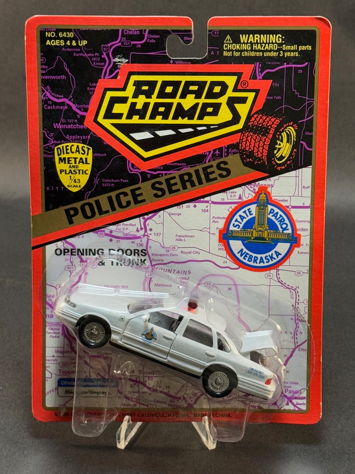 1996 Road Champs State Police Collector's Series Nebraska State Patrol, White