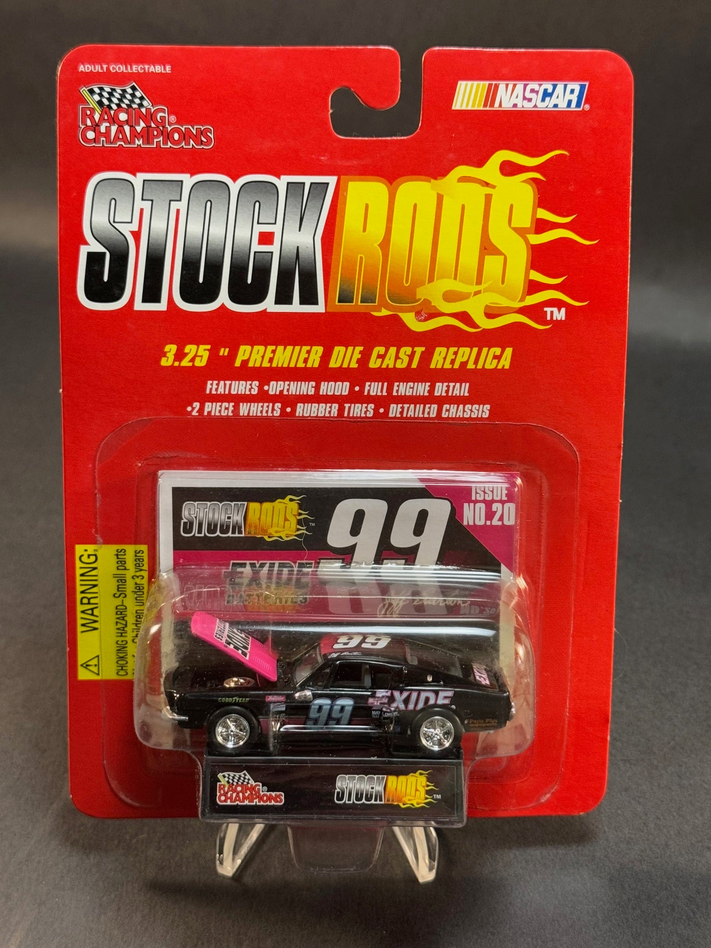 1997 Racing Champions NASCAR Stock Rods #20 Exide 99, Black
