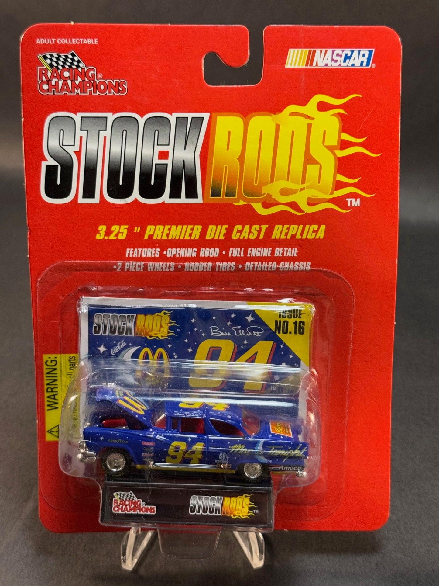 1997 Racing Champions NASCAR Stock Rods #16 Mac Tonight 94, Blue