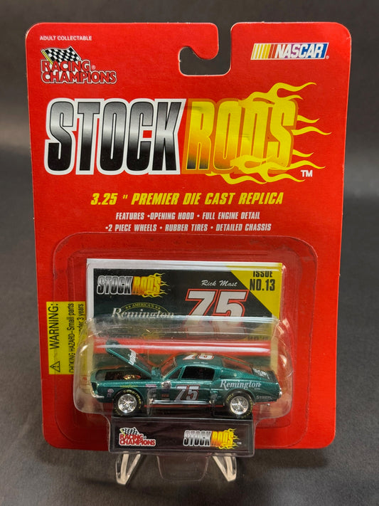 1997 Racing Champions NASCAR Stock Rods #13 Rick Mast 75 Remington, Green