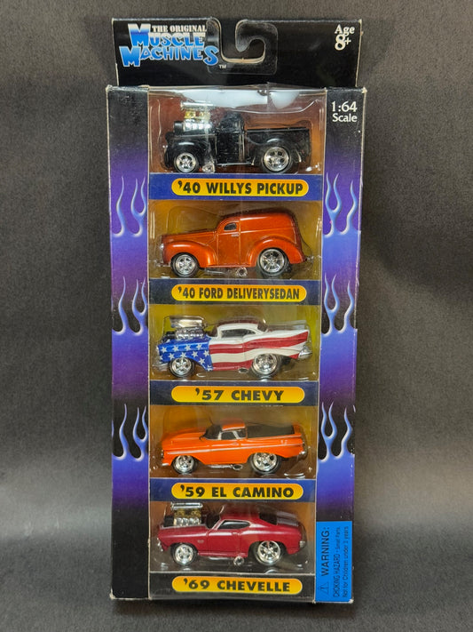 2002 The Original Muscle Machines Too Hot 5 Pack