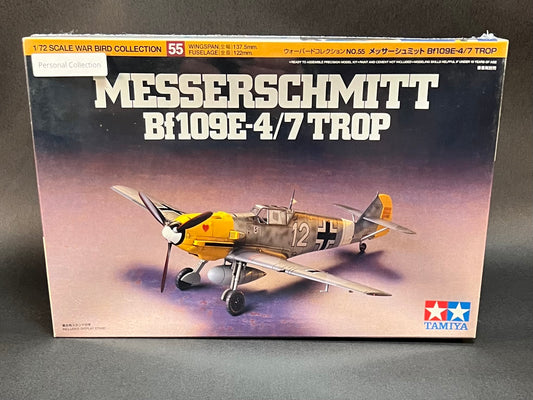 Tamiya Model Kit 60755 1:72 Scale Messerschmitt Bf109E-4/7 Trop