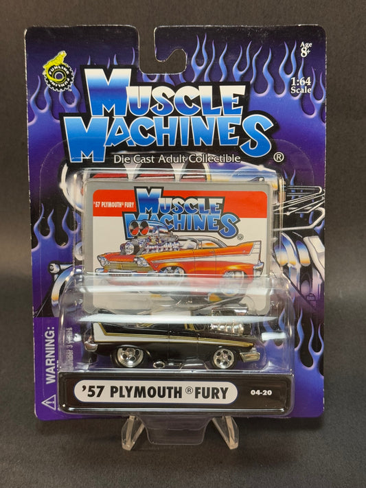 2004 Muscle Machines 04-20 '57 Plymouth Fury, Black