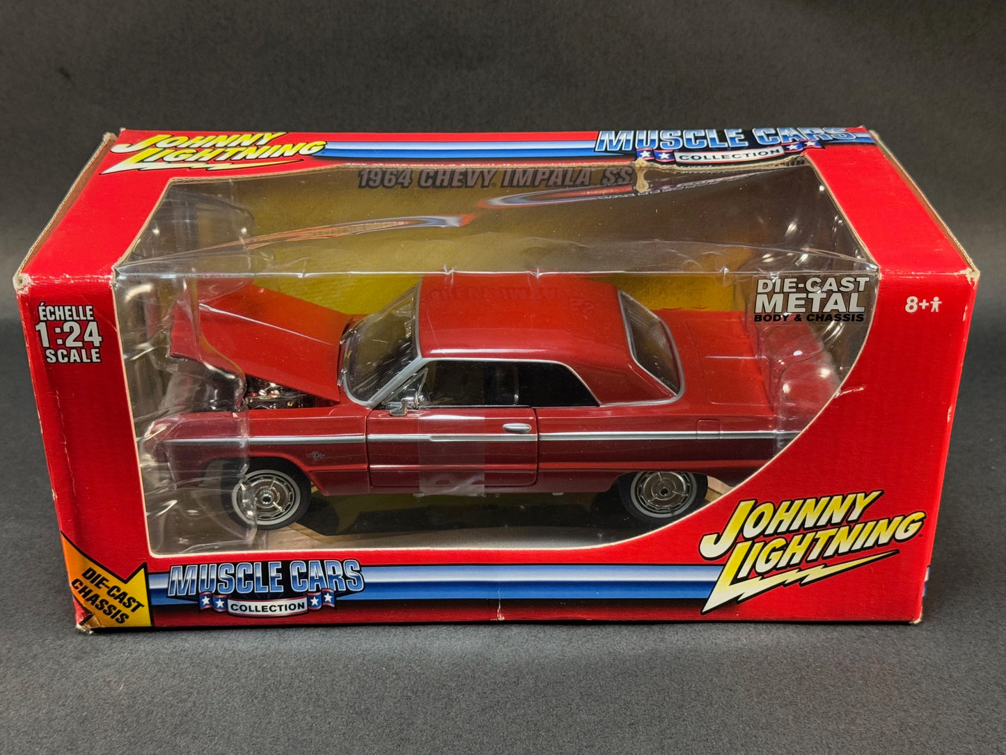 2006 Johnny Lightning 1:24 Scale Muscle Cars Collection 1964 Chevy Impala SS, Red