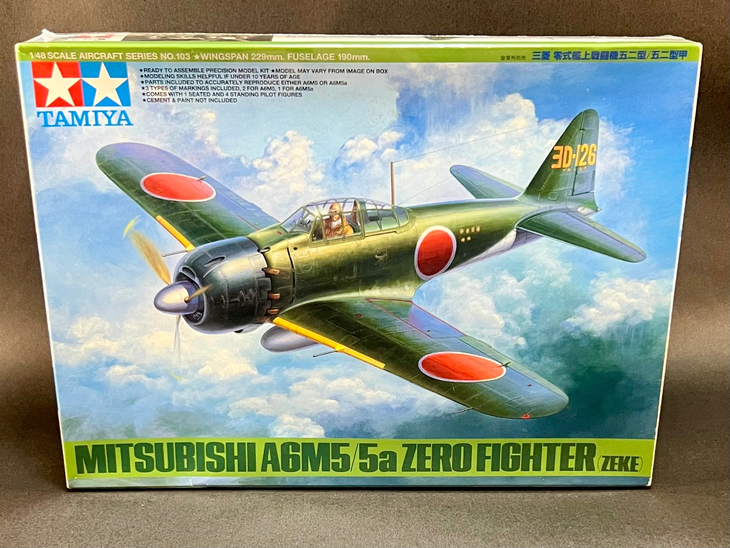 Tamiya Model Kit 61103 1:48 Scale Mitsubishi A6M5/5a Zero Fighter Zeke