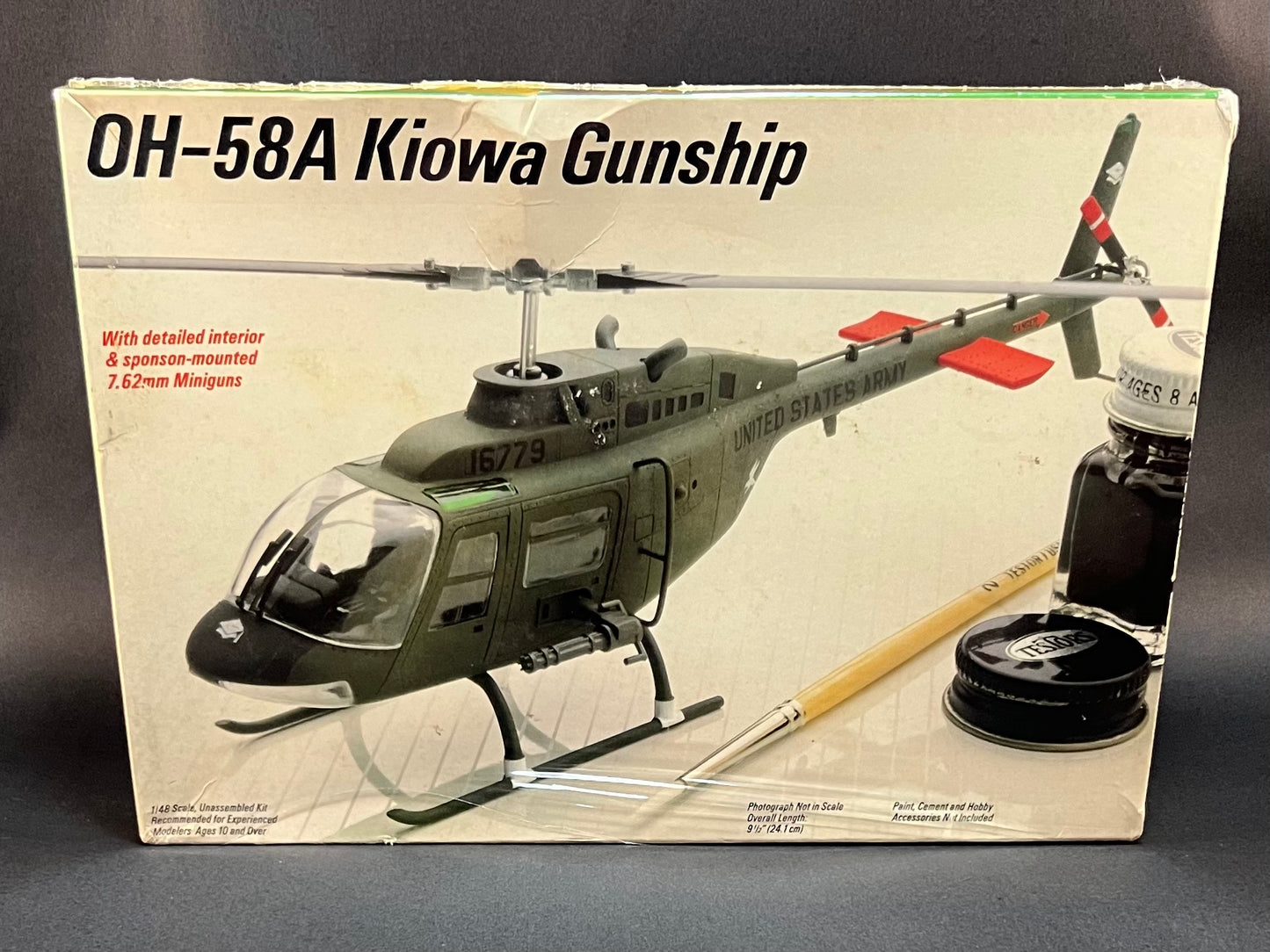 Fujimi Testors Model Kit 214 1:48 Scale OH-58A Kiowa Gunship