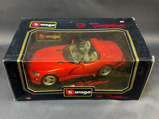 Burago 1:18 Scale 1992 Dodge Viper RT/10, Red