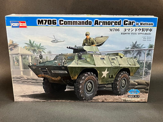 Hobby Boss Model Kit 82418 1:35 Scale M706 Commando Armored Car in Vietnam