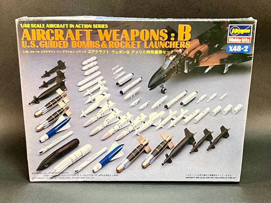 Hasegawa Model Kit X48-2 1:48 Scale Aircraft Weapons: B US Guided Bombs & Rocket Launchers