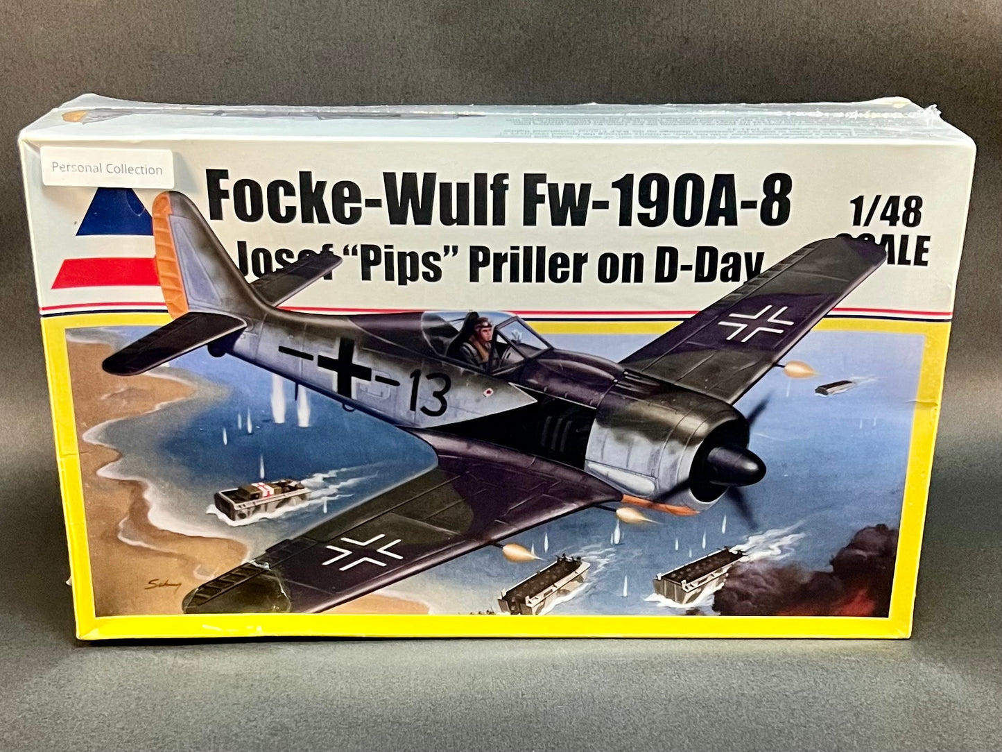 Accurate Miniatures Model Kit 0402 1:48 Scale Focke-Wulf Fw-190A-8 Josef "Pips" Priller on D-Day