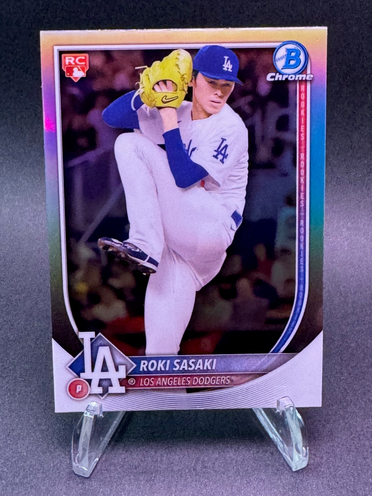 2025 Bowman Chrome Red RC Rookie Roki Sasaki Los Angeles Dodgers