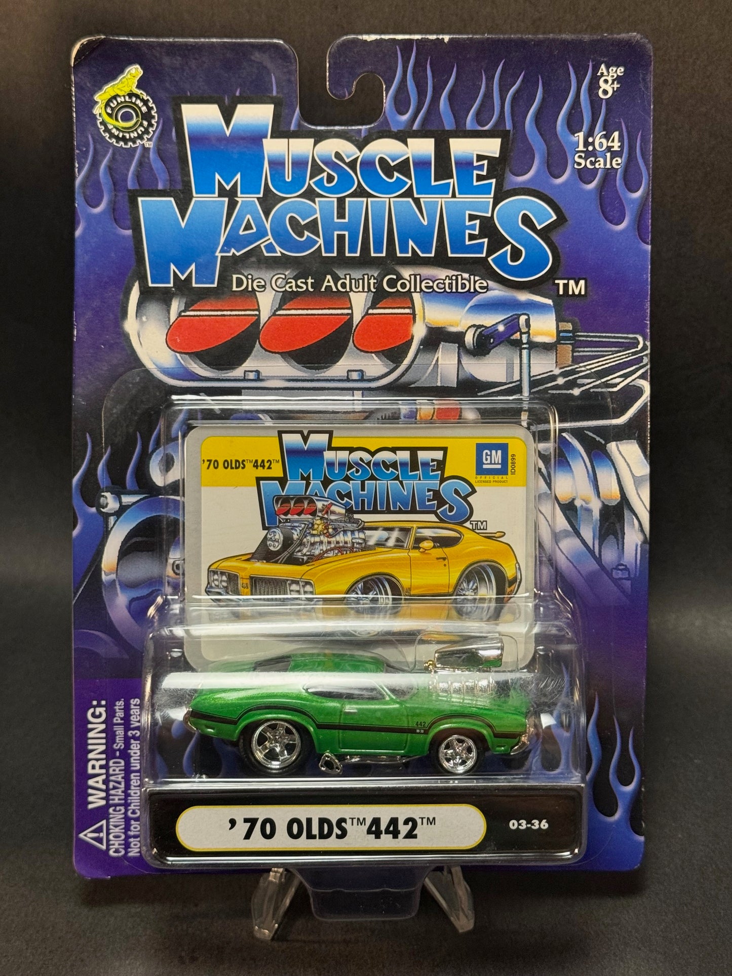 2003 Muscle Machines 03-36 '70 Olds 442, Green