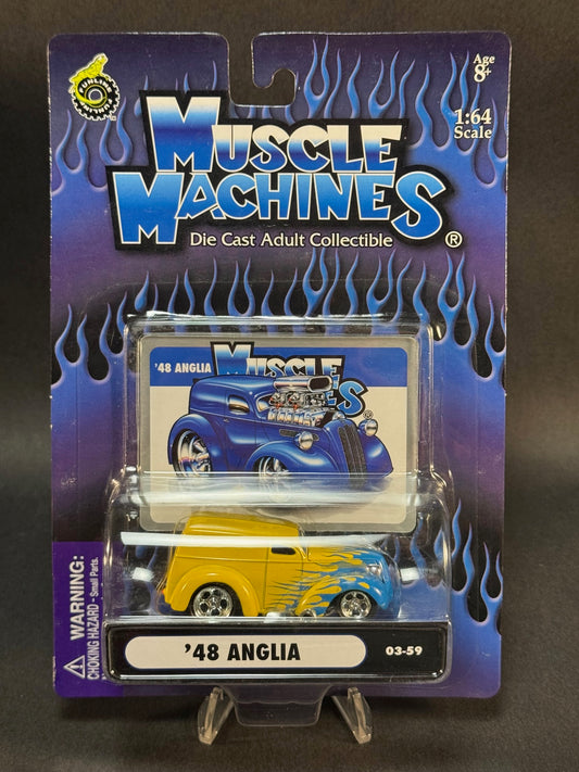 2003 Muscle Machines 03-59 '48 Anglia, Yellow and Blue