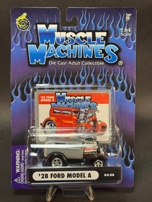 2003 Muscle Machines 03-58 '28 Ford Model A, Silver