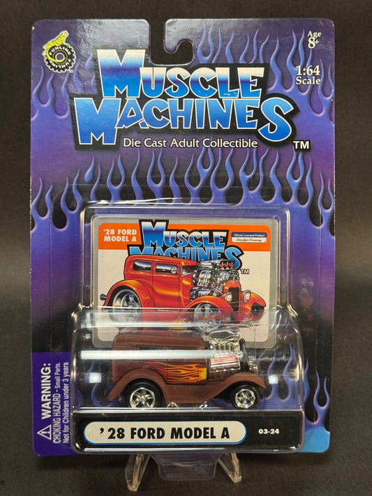 2003 Muscle Machines 03-24 '28 Ford Model A, Brown