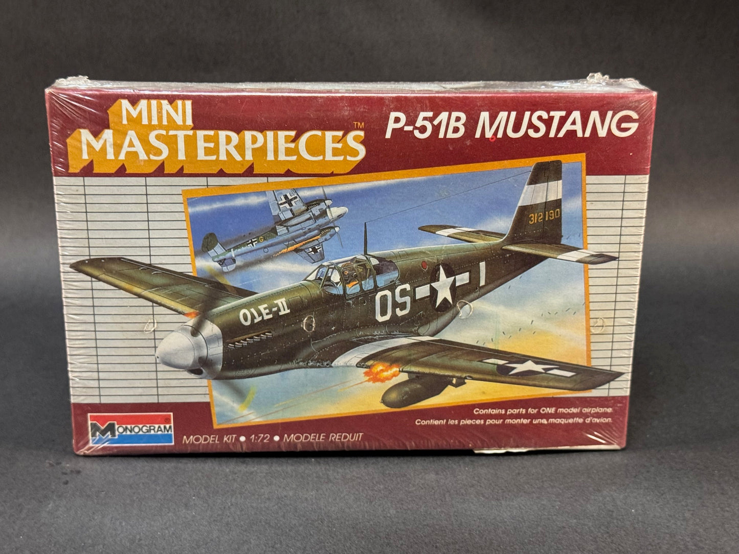 1988 Monogram Model Kit 5005 1:72 Scale Mini Masterpieces P-51B Mustang