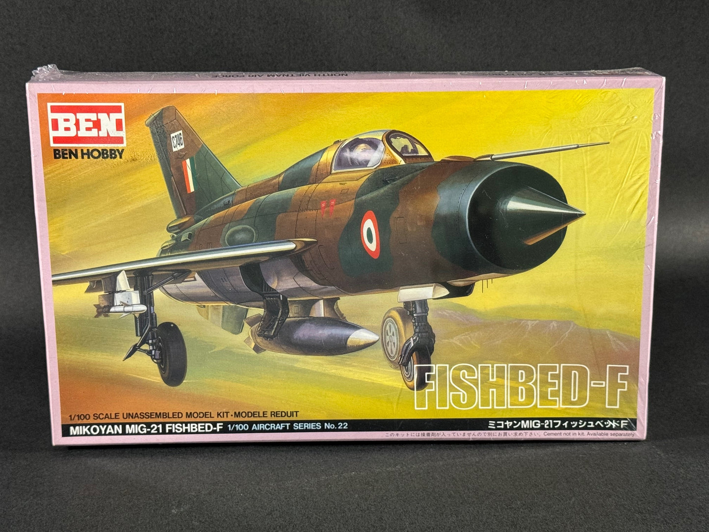 Ben Hobby Model Kit A22 1:100 Scale Mikoyan MiG-21 Fishbed-F