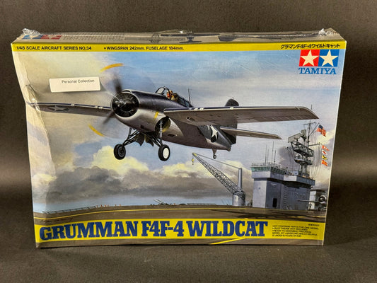 Tamiya Model Kit 61034 1:48 Scale Grumman F4F-4 Wildcat w/Update