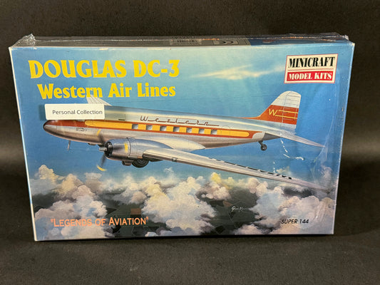 MiniCraft Model Kit 14458 1:144 Scale Douglas DC-3 Western Air Lines