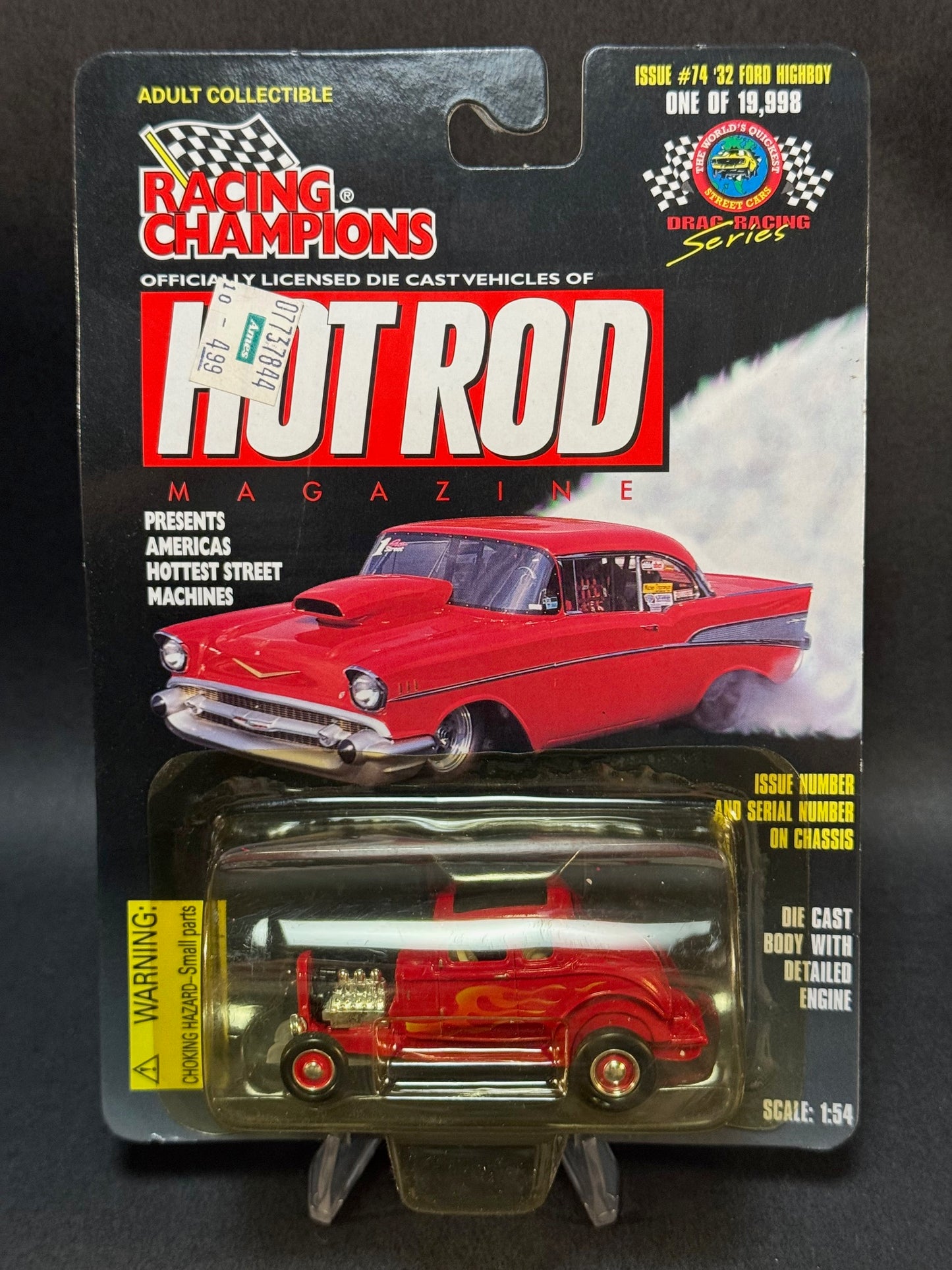 1998 Racing Champions Hot Rod Magazine Issue #74 '32 Ford Highboy, Red