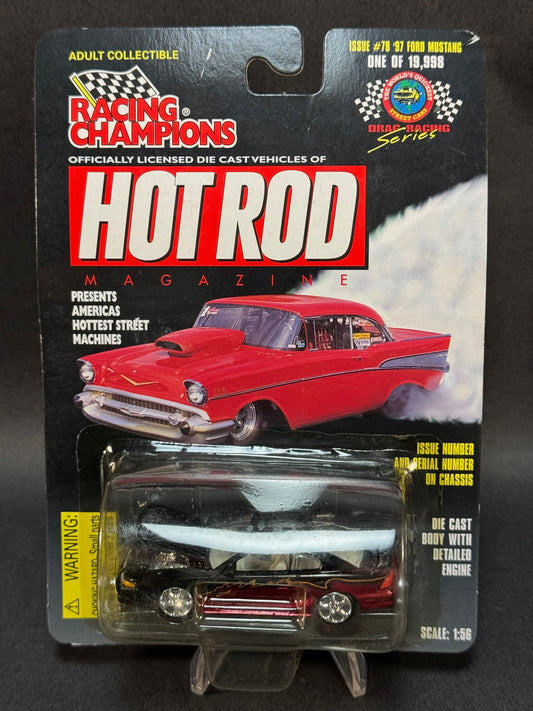 1998 Racing Champions Hot Rod Magazine Issue #78 '97 Ford Mustang, Black and Red