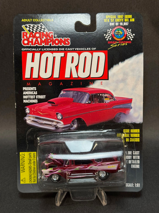 1997 Racing Champions Special Hot Rod Magazine #97A '57 Chevy Bel Air, Red
