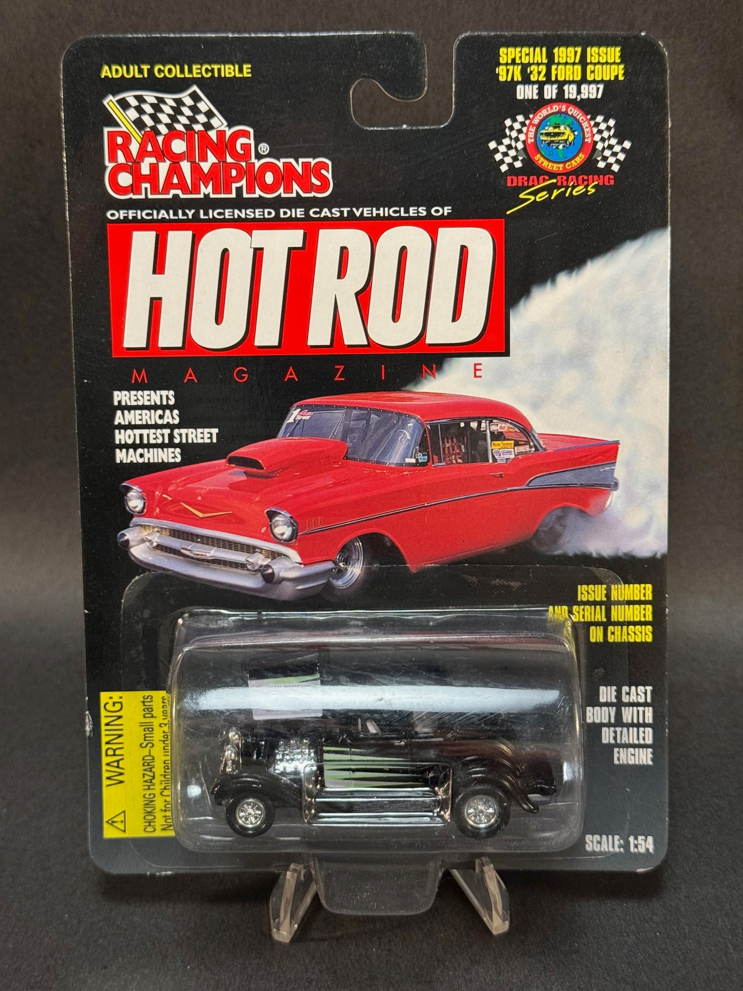 1997 Racing Champions Special Issue Hot Rod Magazine #97K '32 Ford Coupe, Black
