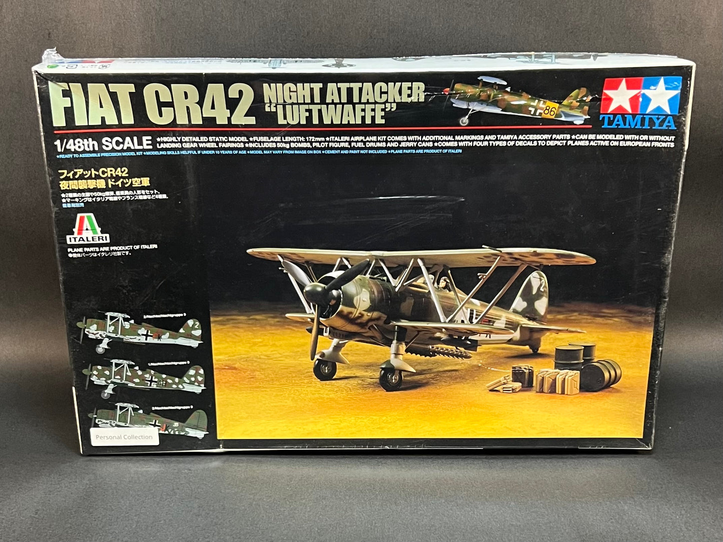 Tamiya Model Kit 89722 1:48 Scale Fiat CR42 Night Attacker "Luftwaffe"