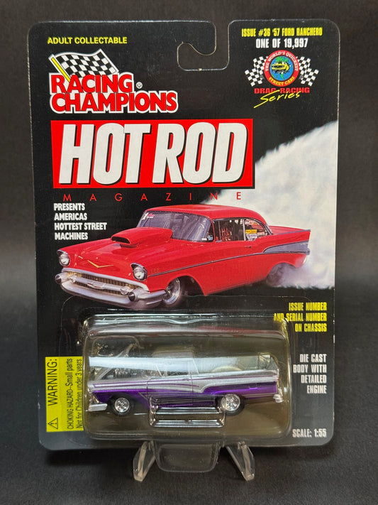 1997 Racing Champions Hot Rod Magazine Issue #36 '57 Ford Ranchero, Purple and Silver