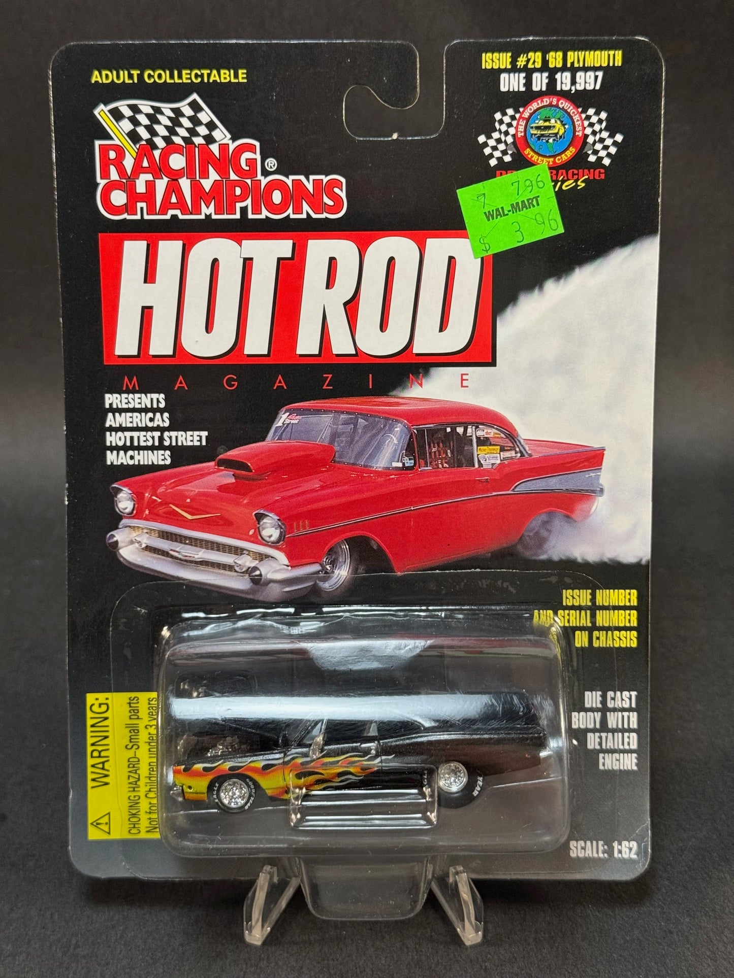 1997 Racing Champions Hot Rod Magazine Issue #29 '68 Plymouth, Black