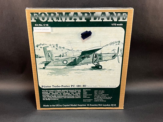 Formaplane Model Kit C16 1:72 Scale Pilatus Turbo-Porter PC-6B1-H2 Swiss Light Transport Aircraft