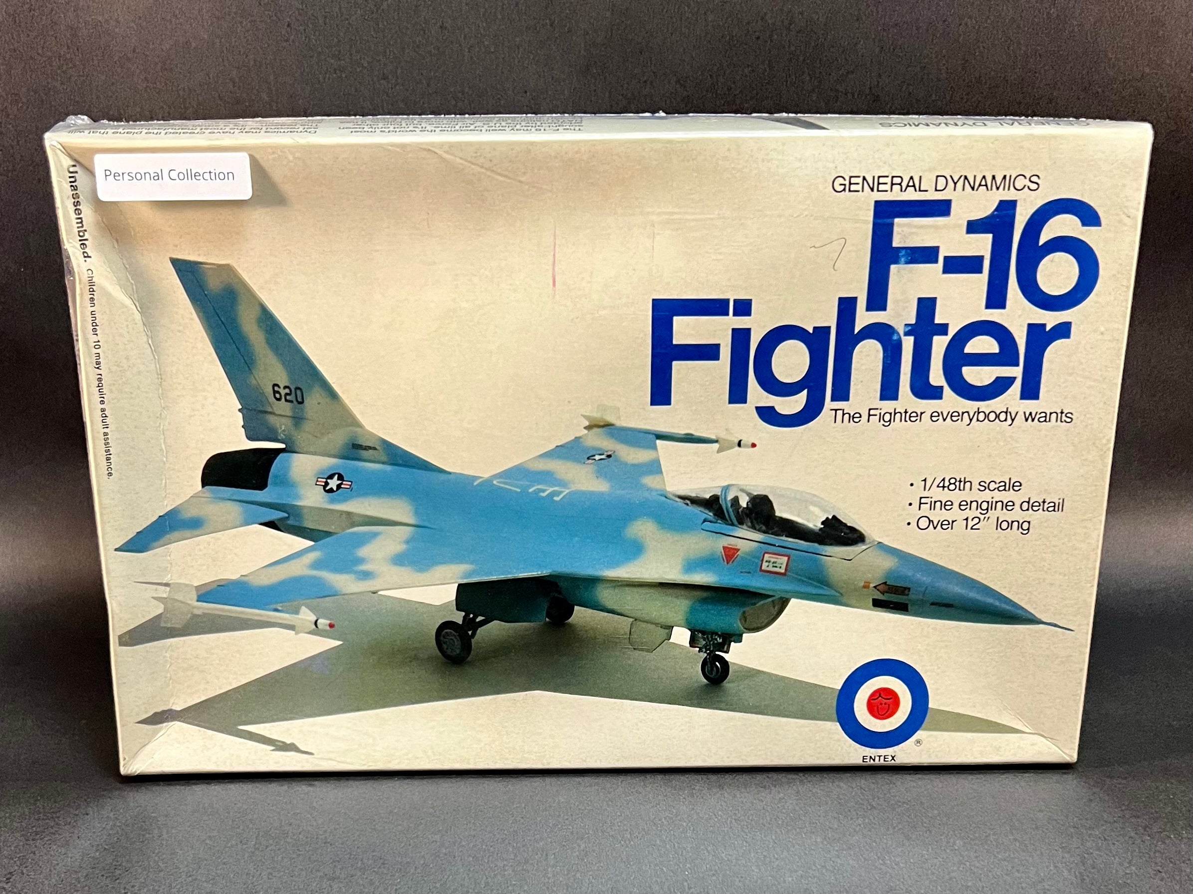 Entex Dc 8 Model Entex Model Kit 8523 1:48 Scale General Dynamics F-16 Fighter ...