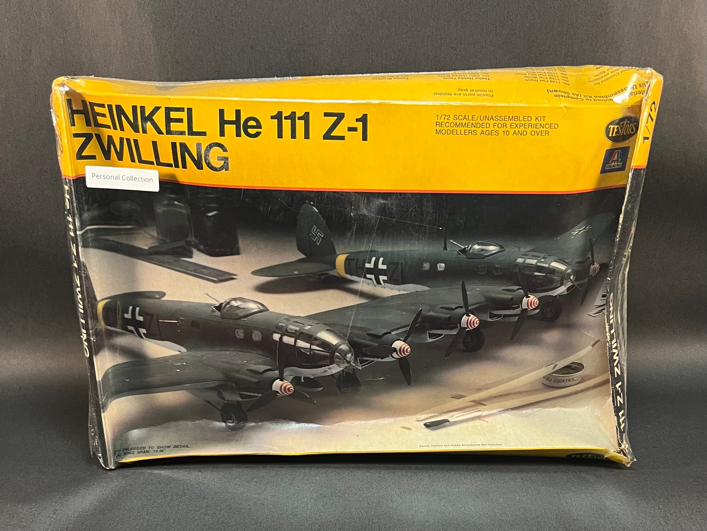 Testors Italeri Model Kit 867 1:72 Scale Heinkel He 111 Z-1 Zwilling