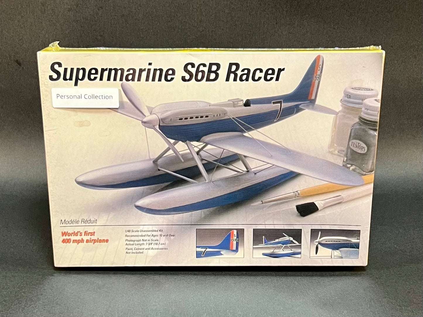 Testors Model Kit 910 1:48 Scale Supermarine S6B Racer