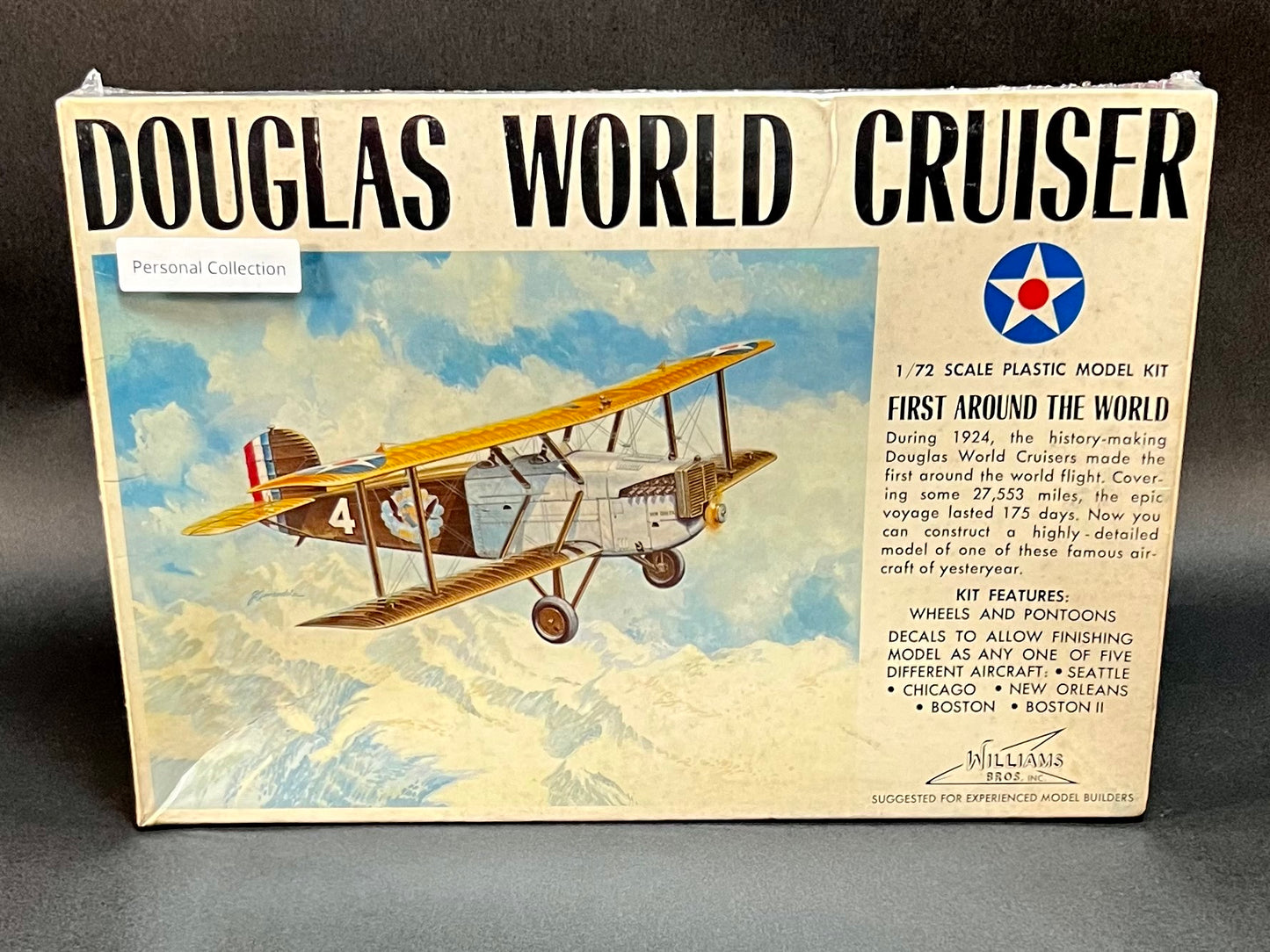 Williams Bros. Model Kit 72-424 1:72 Scale Douglas World Cruiser