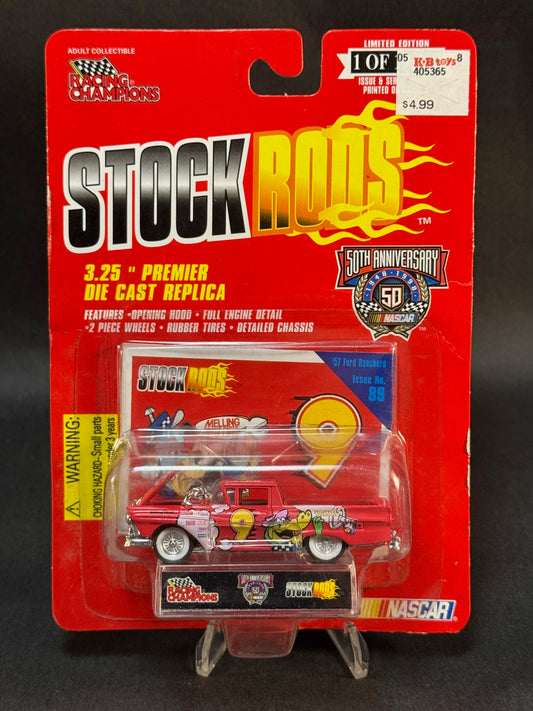 1998 Racing Champions NASCAR Stock Rods #89 '57 Ford Ranchero, Red