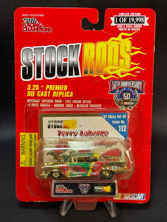 1998 Racing Champions NASCAR Stock Rods #112 '57 Chevy Bel Air, Gold