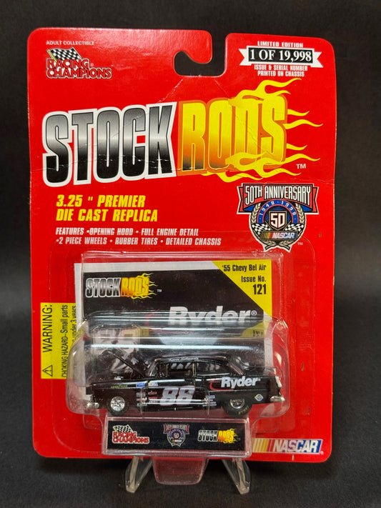1998 Racing Champions NASCAR Stock Rods #121 '55 Chevy Bel Air, Black