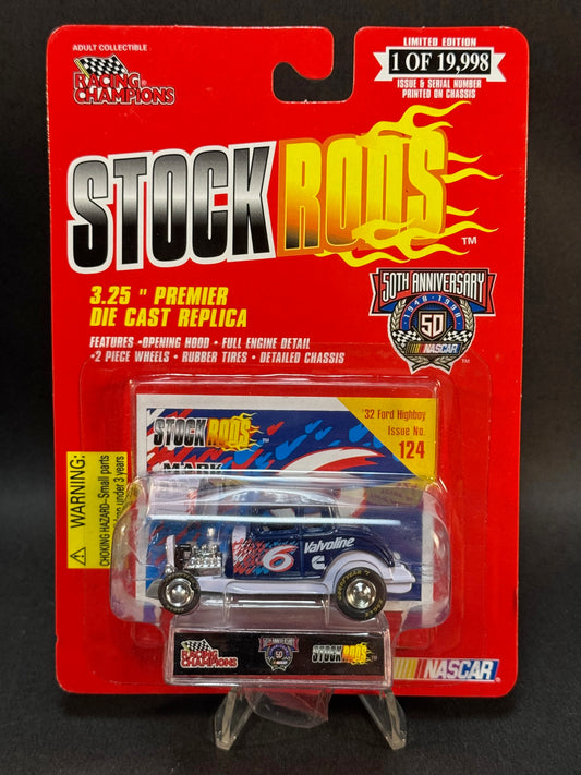 1998 Racing Champions NASCAR Stock Rods #124 '32 Ford Highboy, White and Blue