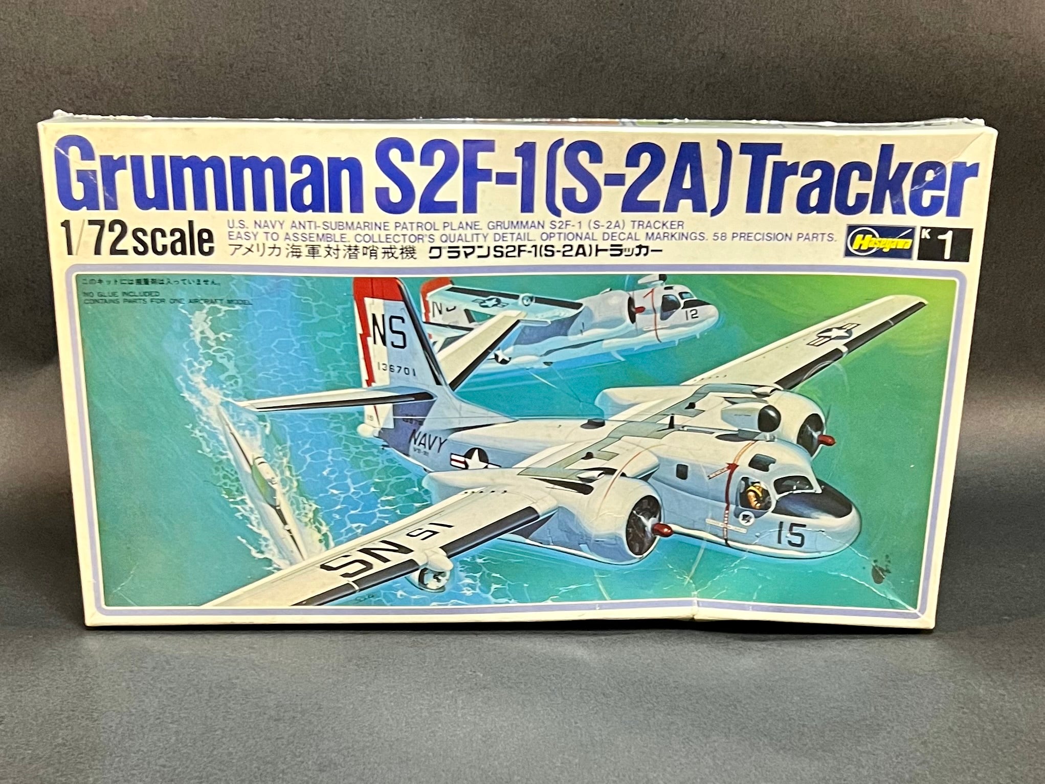Hasegawa Model Kit K1 1:72 Scale Grumman S2F-1(S-2A) Tracker ...