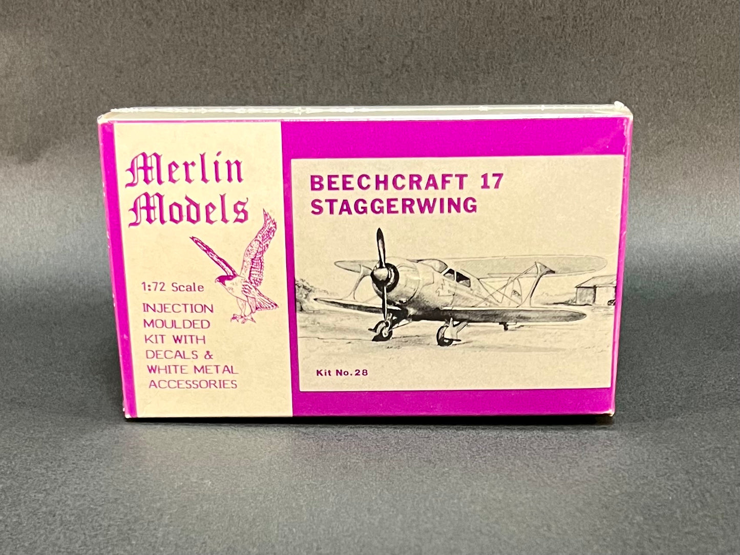 Merlin Models Kit 28 1:72 Scale Beechcraft 17 Staggerwing