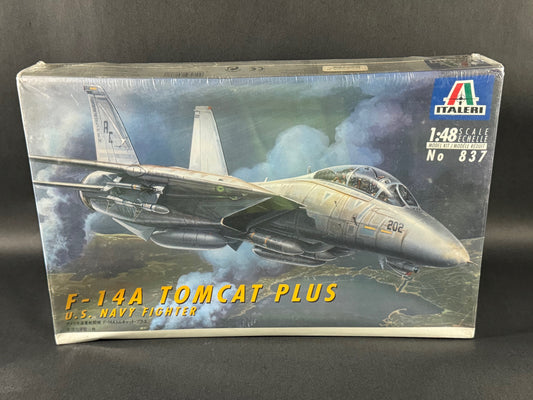 Italeri Model Kit 837 1:48 Scale F-14A Tomcat Plus US Navy Fighter