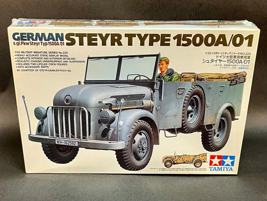 Tamiya Model Kit MM-225 1:35 Scale German Steyr Type 1500A/01 S.Gl.Pkw Steyr Typ 1500A/01