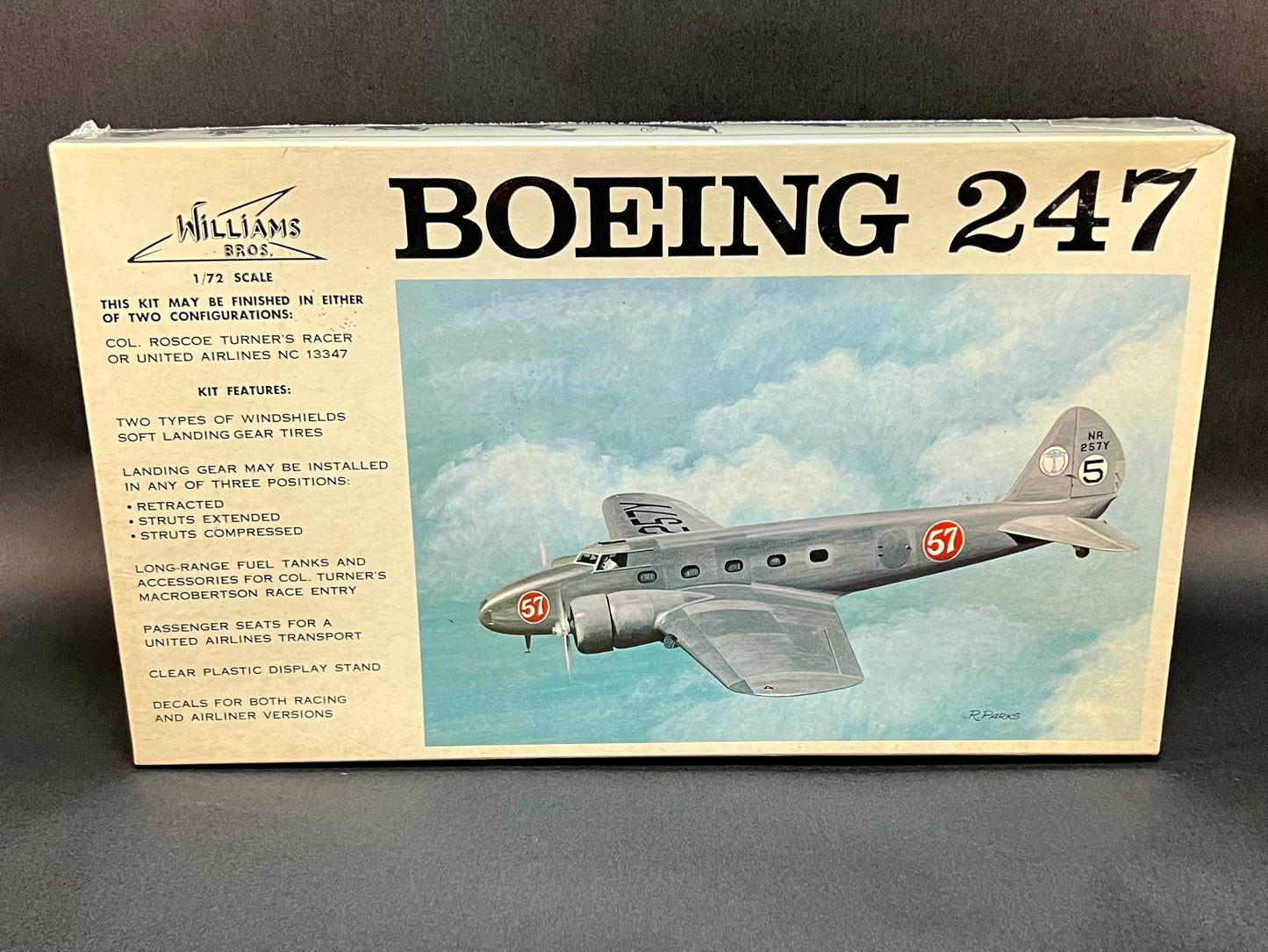 Williams Bros. Model Kit 72-247 1:72 Scale Boeing 247