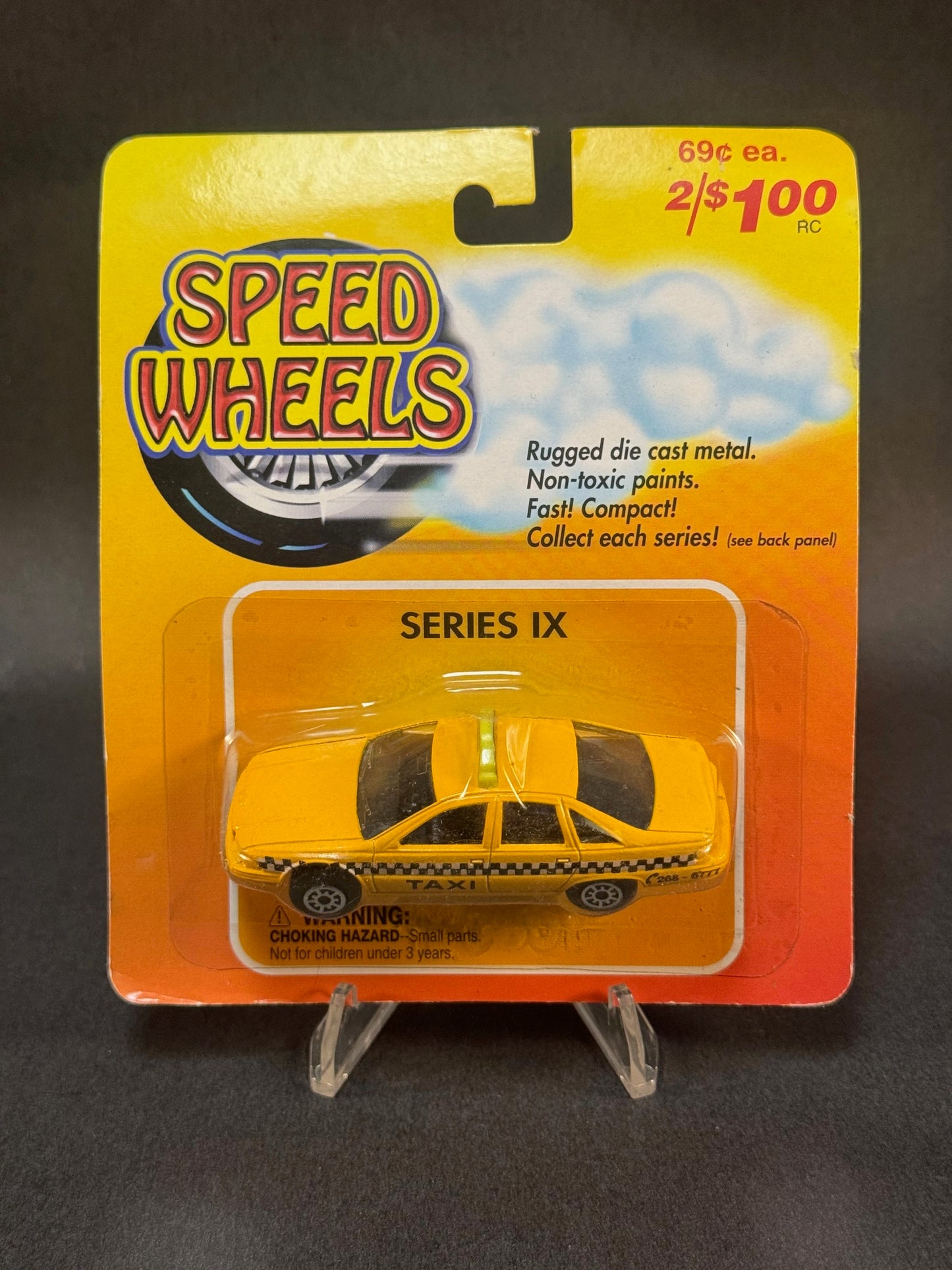 1985 East West Distributing Co. Speed Wheels Series IX Taxi, Yellow