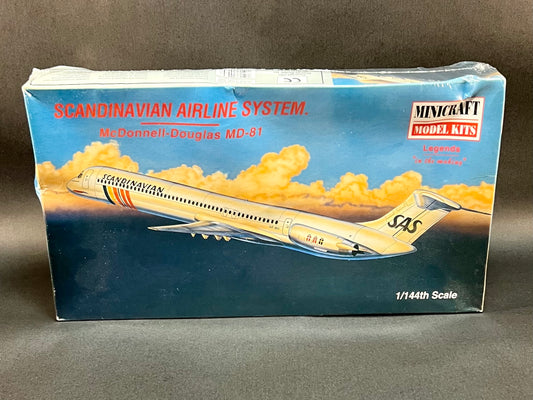 MiniCraft Model Kit 14474 1:144 Scale Scandinavian Airline System McDonnell Douglas MD-81