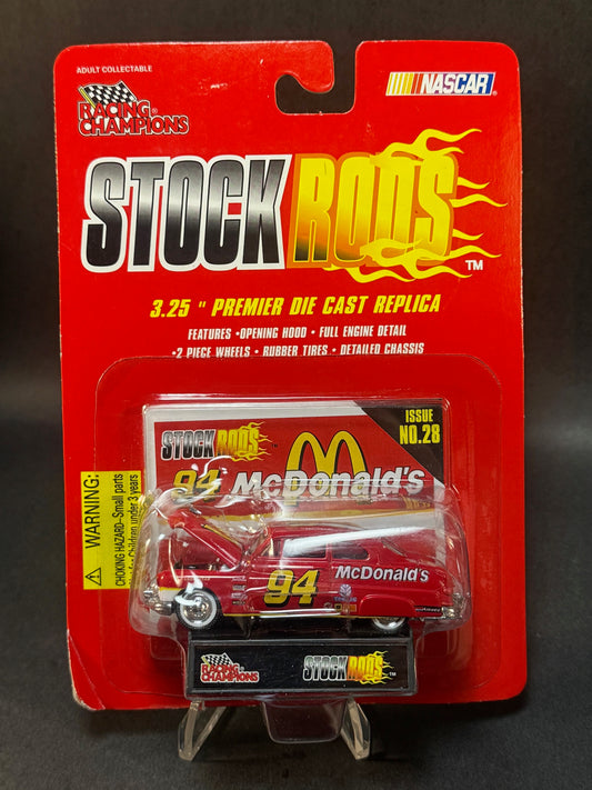 1997 Racing Champions NASCAR Stock Rods #28 McDonald's 94, Red *Melted Blister