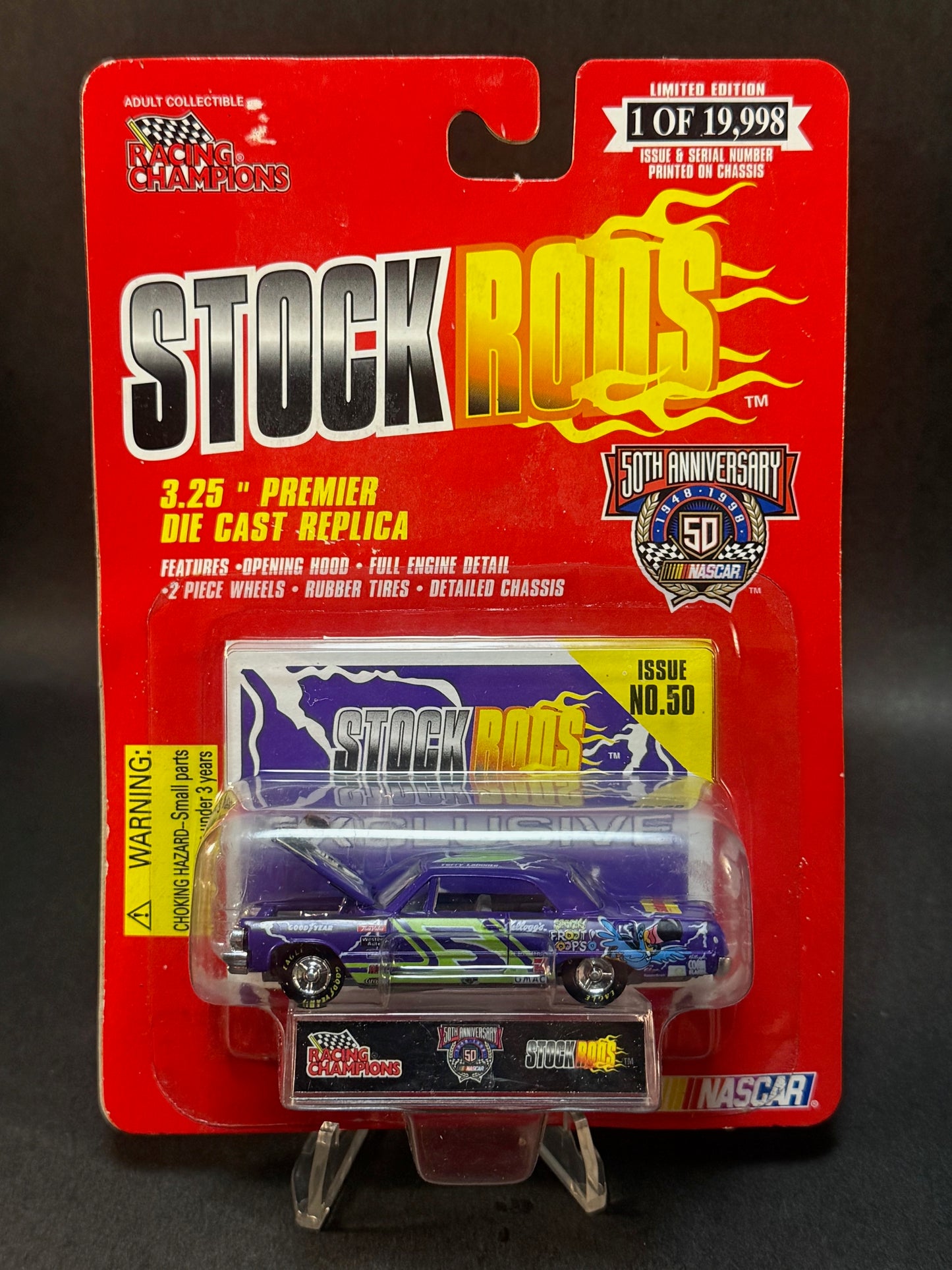 1998 Racing Champions NASCAR Stock Rods #50 Terry Labonte Froot Loops 5, Purple
